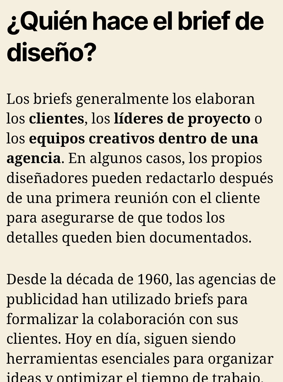 What is a design brief? So you have to do to stand out